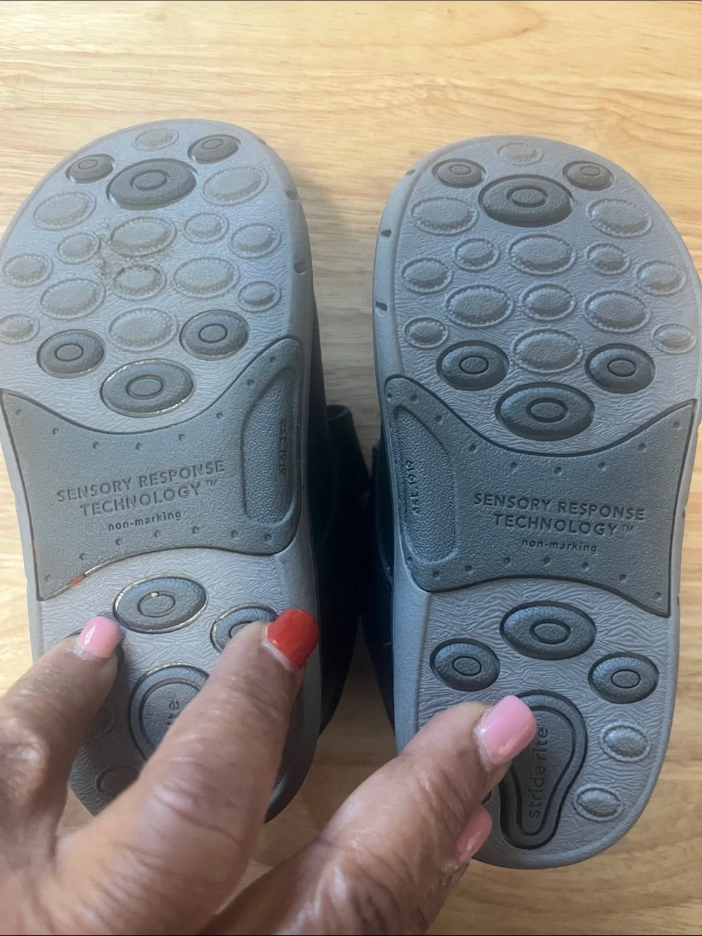 Stride Rite Navy Blue Boys Velcro Dress Shoes